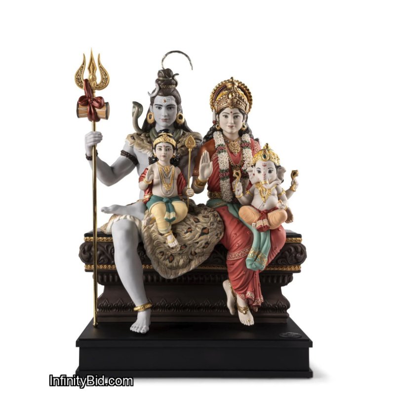 Lladro Shiv Parivar High Porcelain Sculpture Limited Edition 299 SKU:01002043