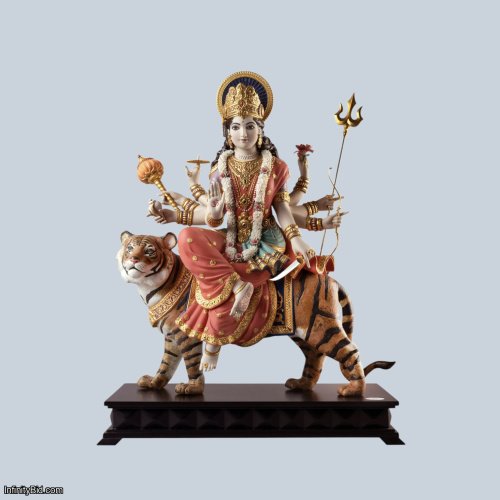 Lladró Goddess Durga Ltd Ed High Porcelain Sculpture Spirit India 01002021