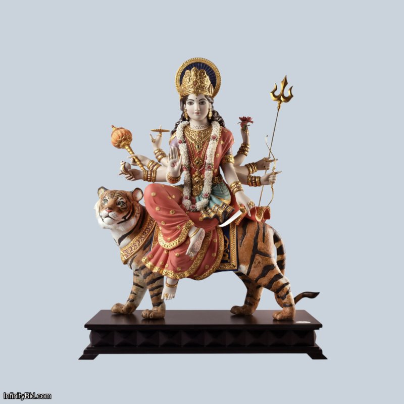 Lladró Goddess Durga Ltd Ed High Porcelain Sculpture Spirit India 01002021