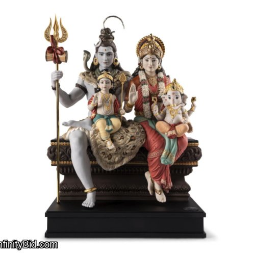 Lladro Shiv Parivar Sculpture Limited Edition High Porcelain Figurine 01002043