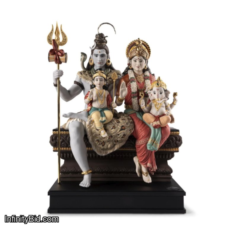 Lladro Shiv Parivar Sculpture Limited Edition High Porcelain Figurine 01002043