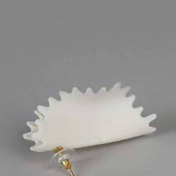 Actinia Big Earring. White and Golden luster 01010289 Lladro