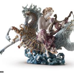 Lladro Arion on A Seahorse Sculpture. Limited Edition 01001948