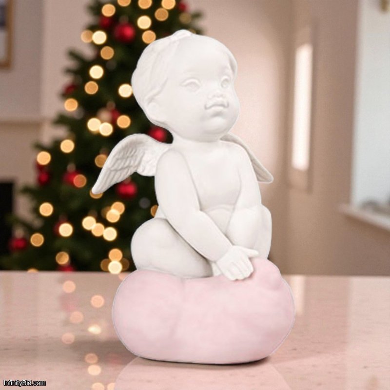 NAO by Lladro – Little Angel Cloud (Pink, Matte) SKU: 02001933