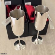 Robbe & Berking Dante Champagne Flutes Set of 2 Silverplated Barware 06201598