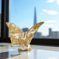 Royal Crown Derby Aves Gold Butterfly – Handcrafted Fine Bone China with 22-Carat Gold Detailing PAPBOX62795