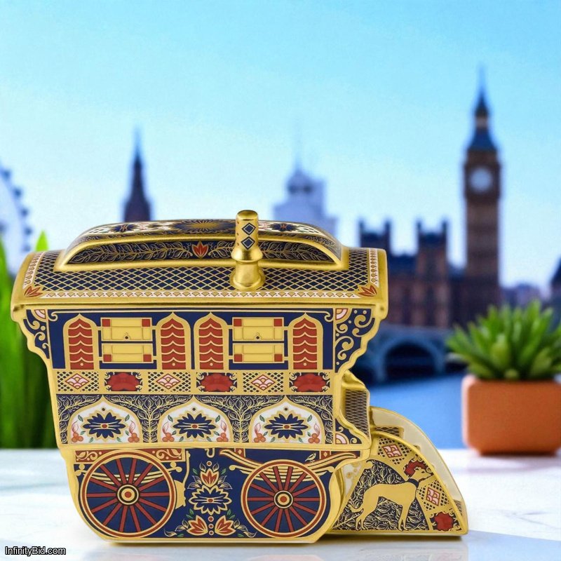 Royal Crown Derby Old Imari Solid Gold Band Vardo – Fine Bone China Collectible SKU: PAPBOX62931