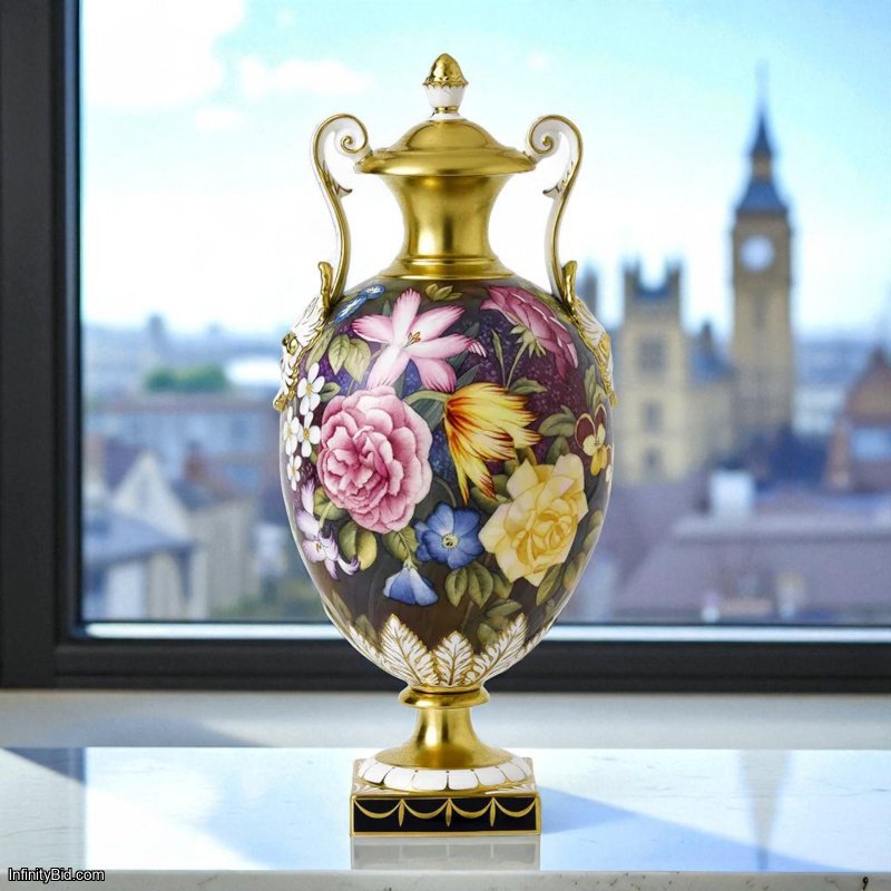 Royal Crown Derby Prestige Repton Vase – 22ct Gold – Gift Boxed PRESVA62144