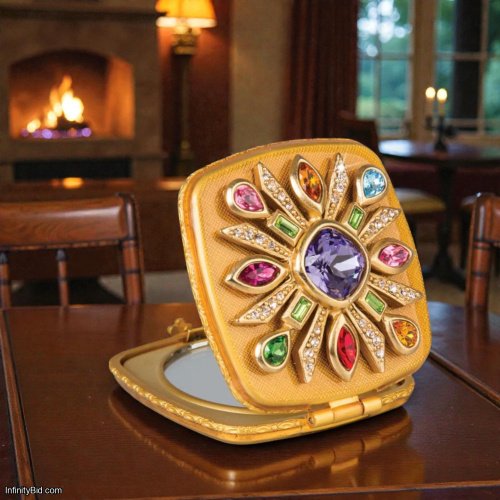 Jay Strongwater Schuyler Maltese Bejeweled Compact SKU: SCB8411-250