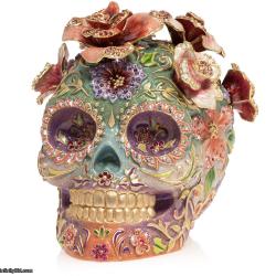 Jay Strongwater Catrina Skull with Roses SDH1925-256