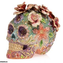 Jay Strongwater Catrina Skull with Roses SDH1925-256