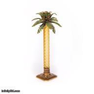 Jay Strongwater Kiana Palm Leaf Jeweled Glass Candlestick SDH2457-289
