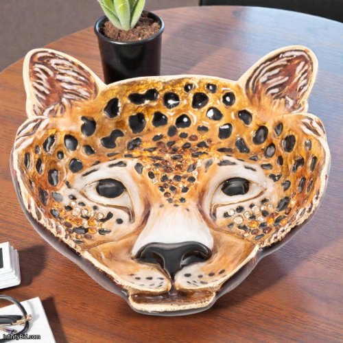 Jay Strongwater Skye Leopard Trinket Tray SKU: SDH2552-251