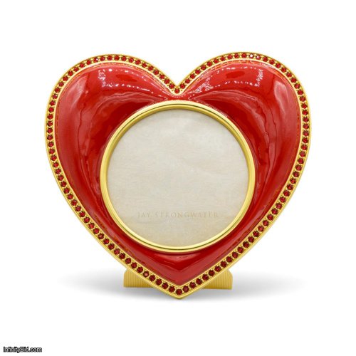 Jay Strongwater Chantal Heart Frame – Ruby SKU: SPF5809-256
