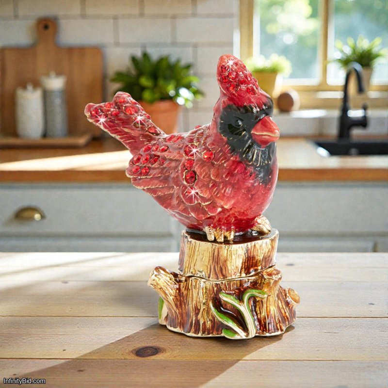 Jay Strongwater Dina Cardinal Box SKU: SDH7417-280