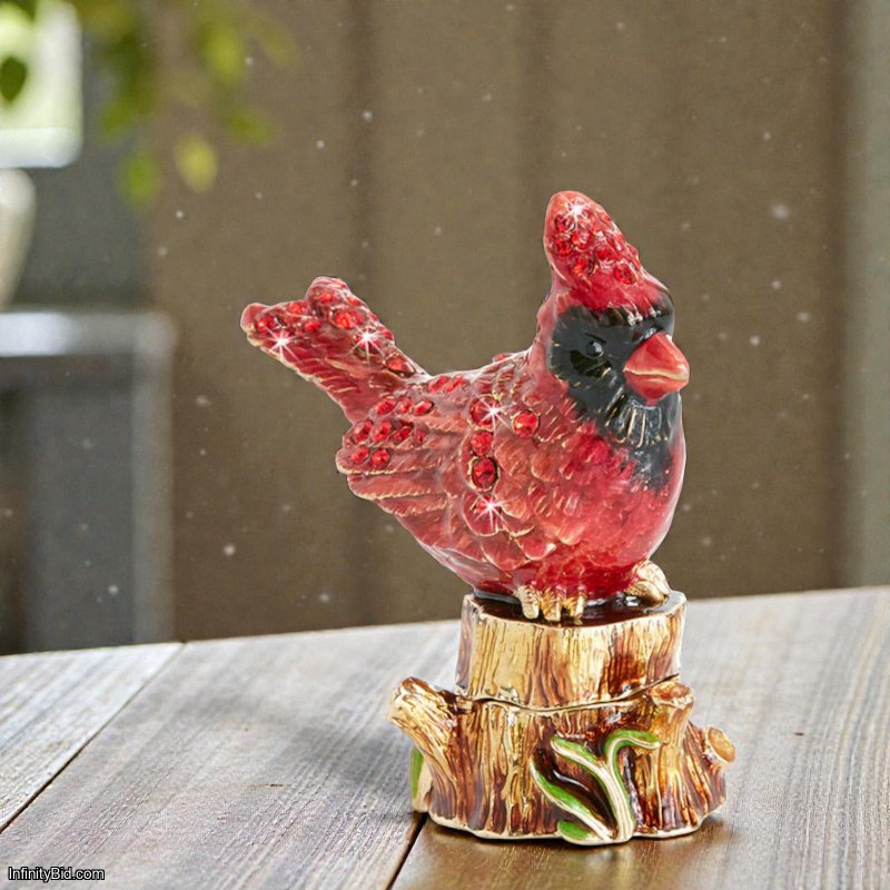 Jay Strongwater Dina Cardinal Box SKU: SDH7417-280