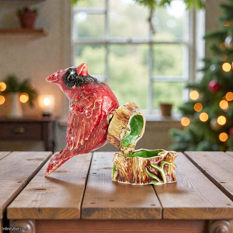 Jay Strongwater Dina Cardinal Box SKU: SDH7417-280