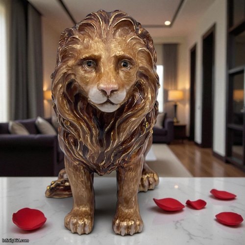 Jay Strongwater Mira Majestic Lion Box  SKU: SDH7466-274