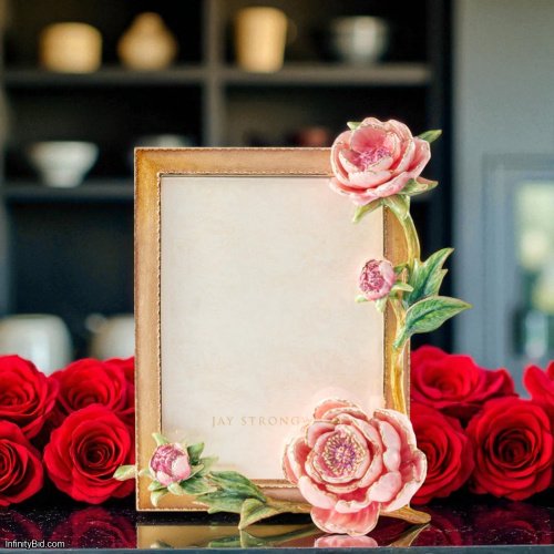 Jay Strongwater Cindy 5" x 7" Peony Frame – SKU: SPF5896-256
