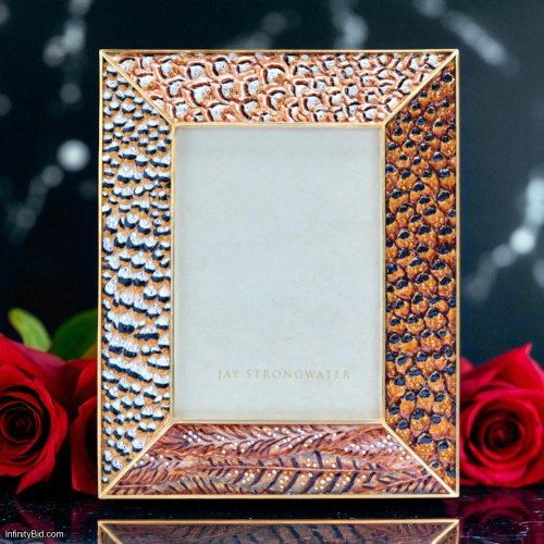 Jay Strongwater Henry 5" x 7" Pheasant Frame – Natural SKU: SPF5897-252