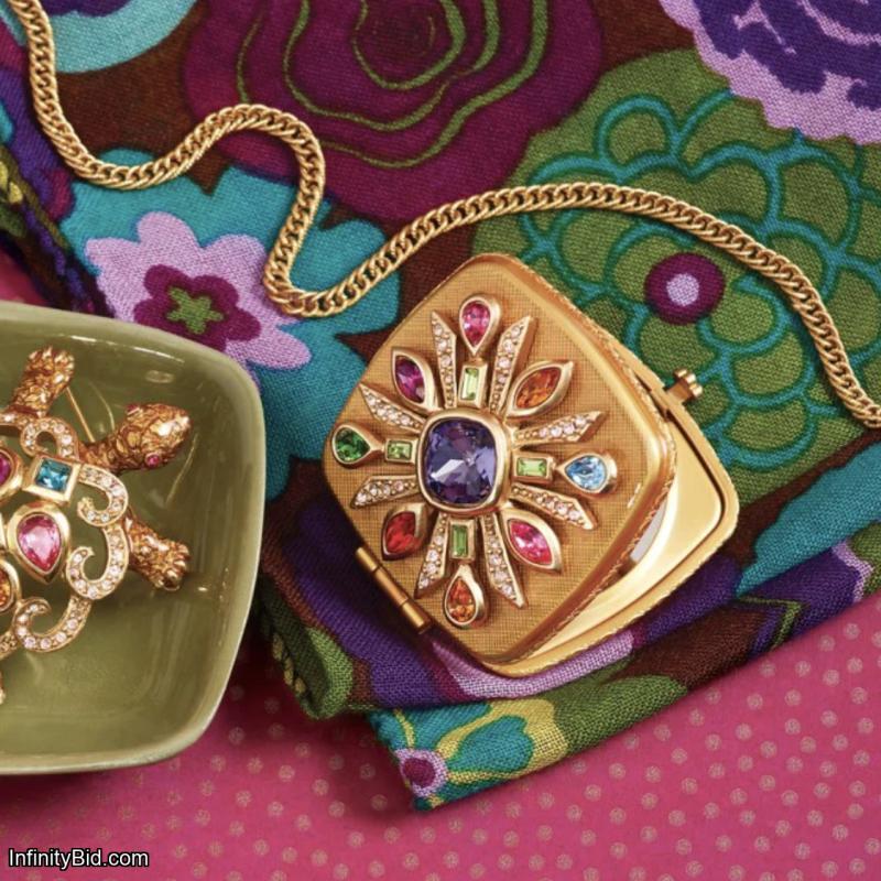 Schuyler Maltese Bejeweled Compact JAY STRONGWATER SKU: SCB8411-250