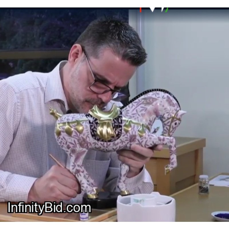 HEREND "CELESTIAL" TANG HORSE – 200TH ANNIVERSARY UNIQUE EDITION (1/1) – SIGNED BY ASTRONAUTS