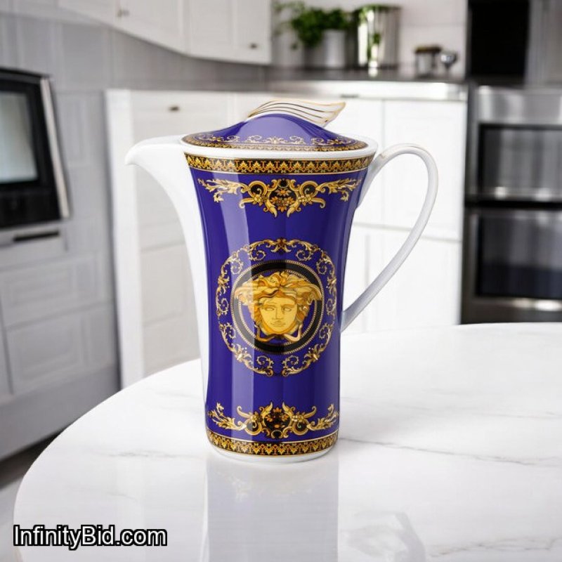 Versace Medusa Blue Coffee Pot – Ikarus Collection (1.2L) SKU: 19325-409620-14030