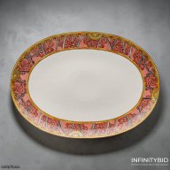 Versace Scala Palazzo Rosa Platter – Oval Set of 4 Plates – SKU: 19335-403665-12738