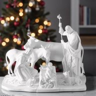 Vista Alegre Biscuit Nativity Set – 5-Piece Hand-Carved Porcelain Collection SKU: PF503061