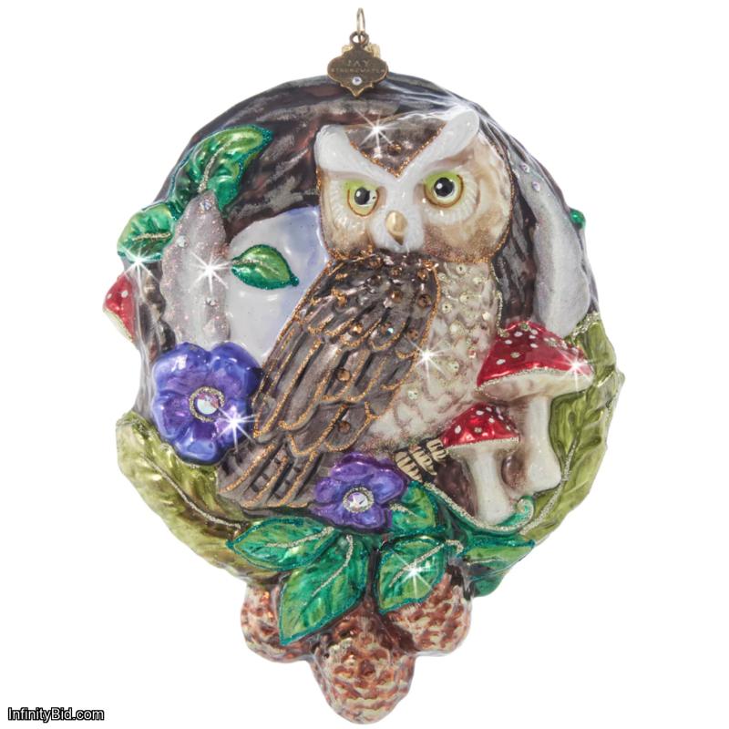 Woodland Owl Wreath Ornament JAY STRONGWATER  SKU: SDH20086-250