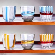 Carlo Moretti I Diversi Set of 6 Tumblers – Cream – Handcrafted Murano Glass