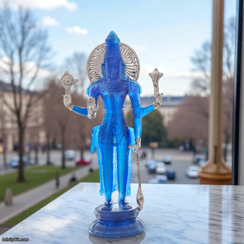 Daum Vishnu Sculpture – Limited Edition of 88 – 21.3" Pâte de Cristal Masterpiece  SKU: 05284