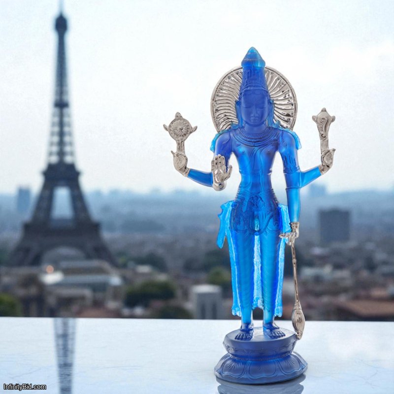 Daum Vishnu Sculpture – Limited Edition of 88 – 21.3" Pâte de Cristal Masterpiece  SKU: 05284