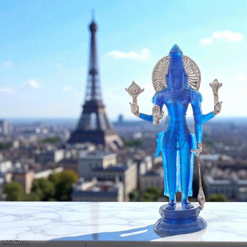 Daum Vishnu Sculpture – Limited Edition of 88 – 21.3" Pâte de Cristal Masterpiece  SKU: 05284