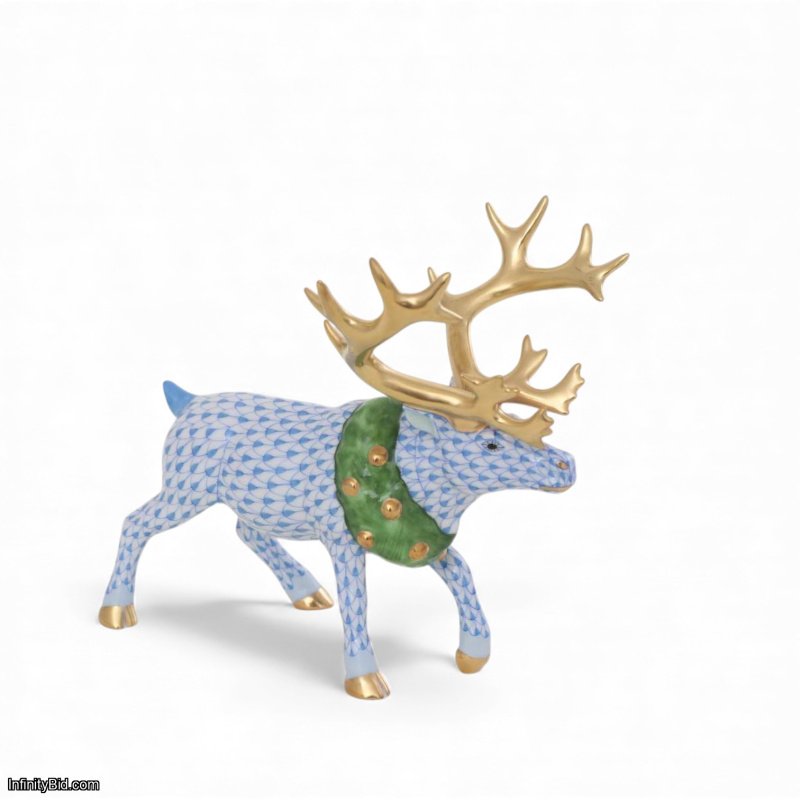 Herend Reindeer with Wreath SKU: 05907000-VHB