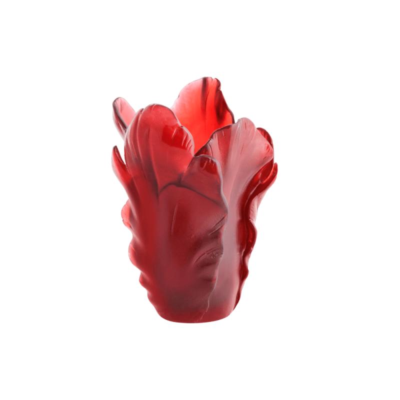 Daum Tulip Vase in Red 05213-5