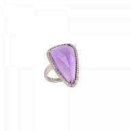 Daum Éclat de Daum Crystal Ring in Violet 05532-254