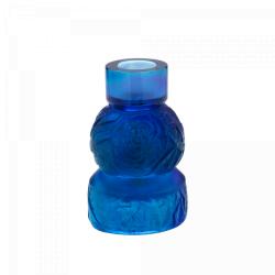 Daum Empreinte Candleholder in Blue 05589