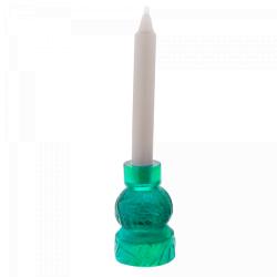 Daum Empreinte Candleholder in Green 05589-1