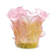 Daum Roses Candleholder in Pink 02666-1