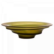 Daum Sand Centerpiece in Olive Green by Christian Ghion 225 ex 05591-1