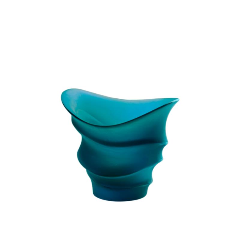 Daum Sand Candleholder in Blue by Christian Ghion 05619
