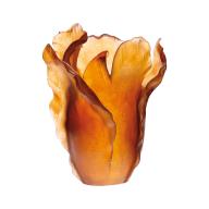 Daum Large Tulip Vase in Amber 03574