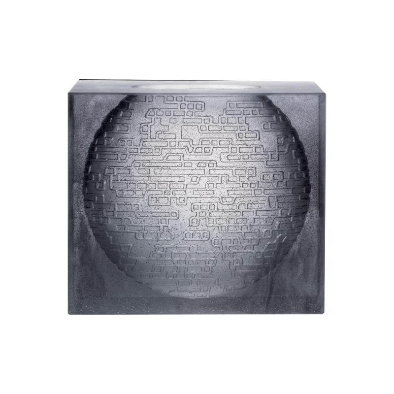 Daum Kumara Vase in Grey by Jean-Marie Massaud 125 ex 03196