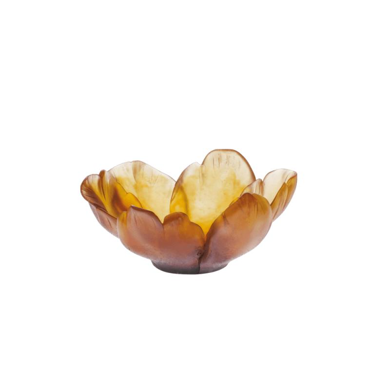 Daum Small Tulip Bowl in Amber 03228