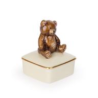 Jay Strongwater Roman Teddy Bear Porcelain Box SDH7372-280