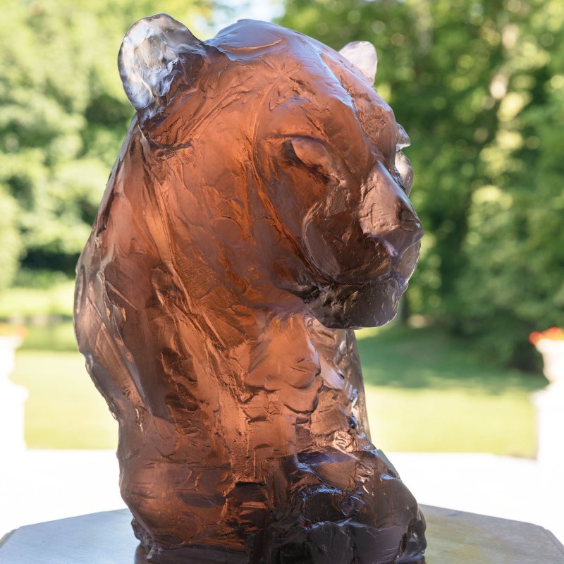 Daum Crystal Panther Head by Patrick Villas — Limited Edition 125 | Pâte de Cristal Sculpture | Made in France | SKU 05607