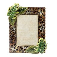 Jay Strongwater Orion Leopard Print and Palm Leaf 5" x 7" Frame – SKU: SPF5924-274