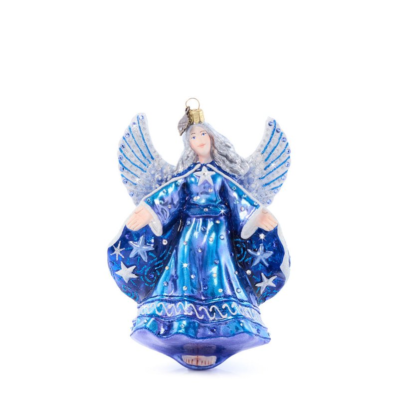 Jay Strongwater Night Angel Glass Ornament SKU: SDH20098-250