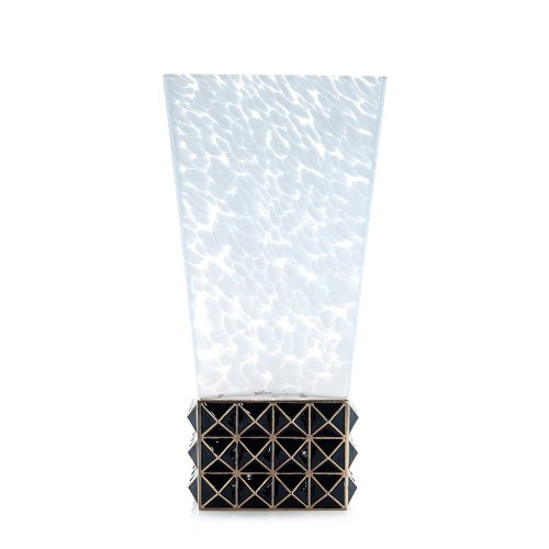 Jay Strongwater Opus Pyramid Vase Black & Gold 14K Gold SDH2536-220